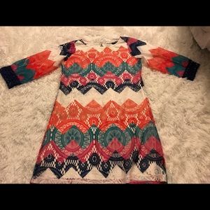 Colorful long sleeve dress